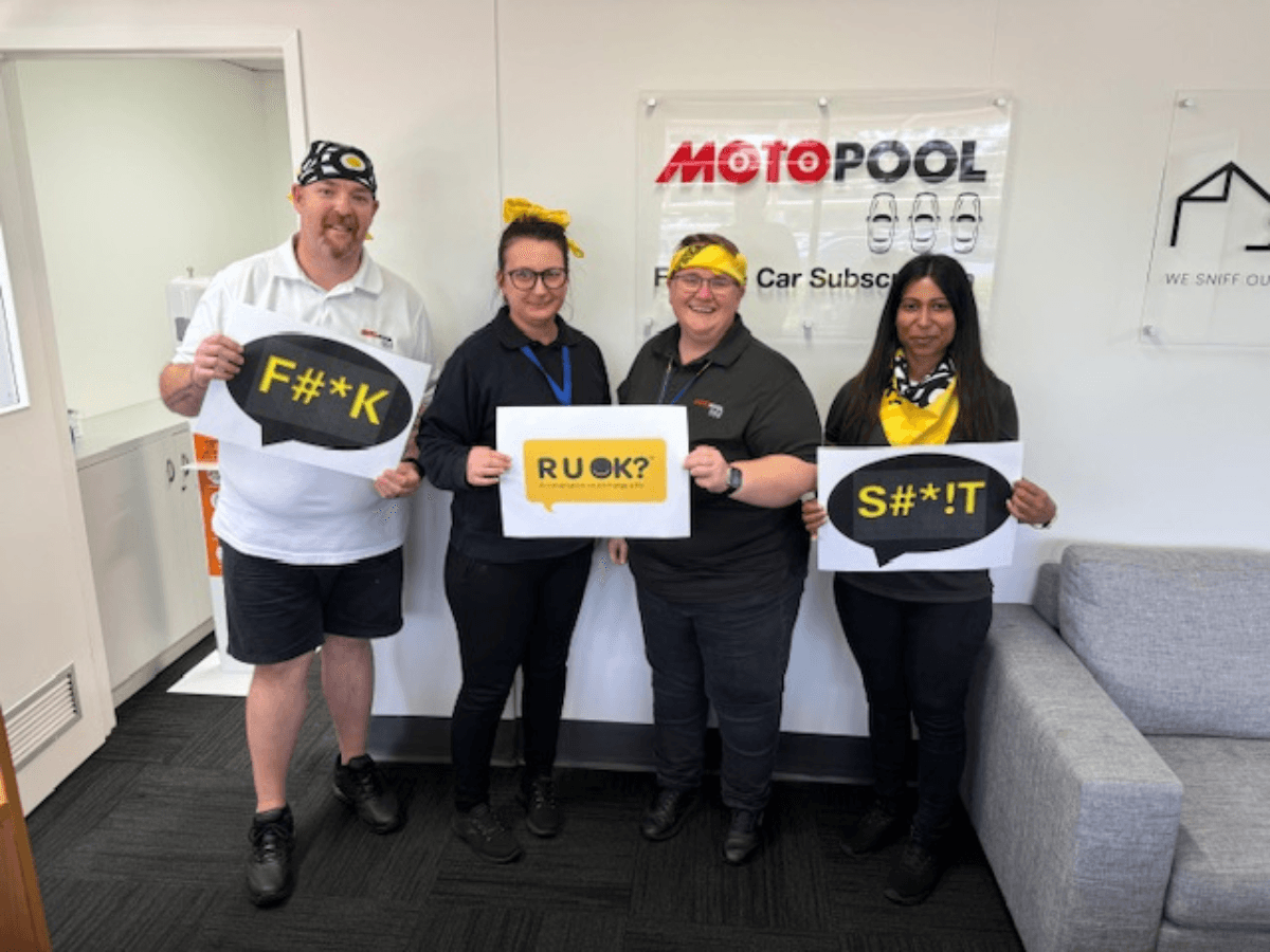 Motopool Car Subscription Brisbane Team Fundraising for R U OK? Day